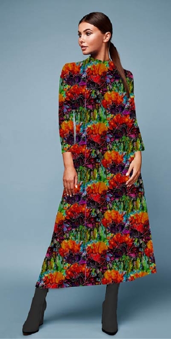 26804-13VI “Luminous Jungle” Viscose-jersey print