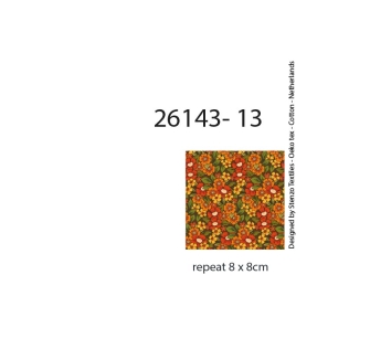 26143-13HD ''Flower Field'' Mousseline print