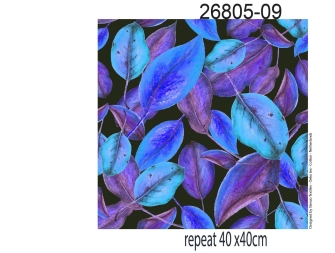 26805-09VI “Veil of Leaves” Viscose-jersey print