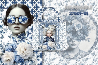 27501 ''Delft's Blue Stories'' Bag Panel