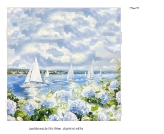 27944 ''Let's Go Sailing'' Shirt Panel