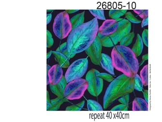 26805-10VI “Veil of Leaves” Viscose-jersey print