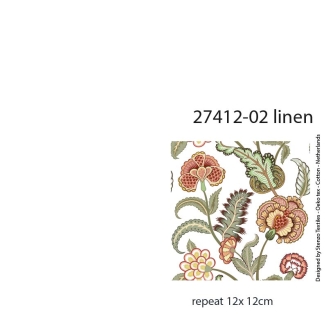 27412-02LI ''Paisley Flower'' print