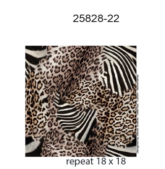 25828-22 ''Leo + Zebra'' Viscose-jersey print
