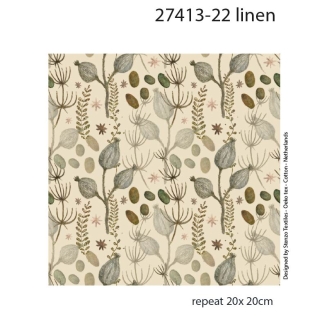 27413-22LI ''Sober Floral'' print