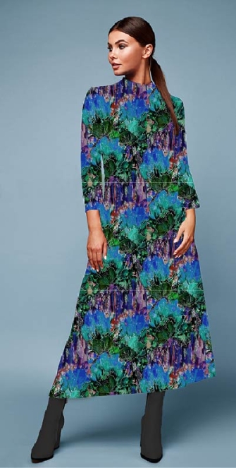 26804-09VI “Luminous Jungle” Viscose-jersey print