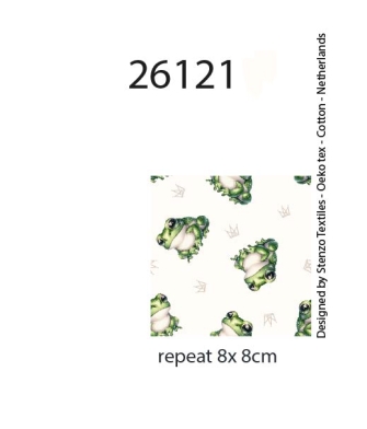 26121HD ''Tiny Frog'' Mousseline print