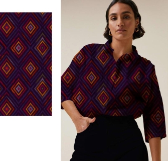 26651-14WV ''Retro Diamonds'' print