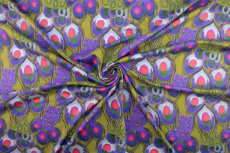 26913-08 ''Peacock leaves'' print