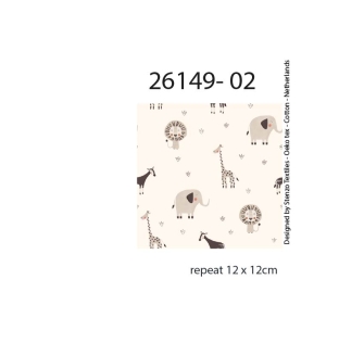 26149-02HD ''Tiny Safari'' Mousseline print