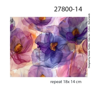 27800-14VE ''Floral Aquarel'' print