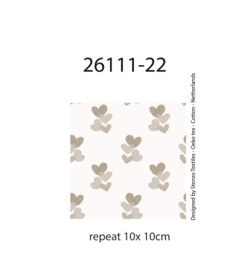 26111-22HD ''Lovehearts'' Mousseline print