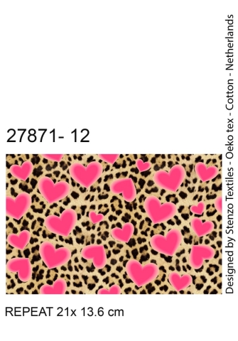 27871-12TR ''Funky Hearts'' print