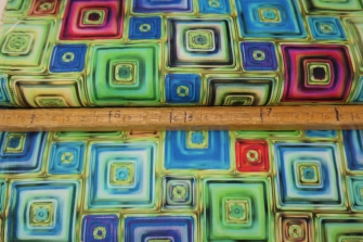 25706-10CS 'Retro blocks"printed satin