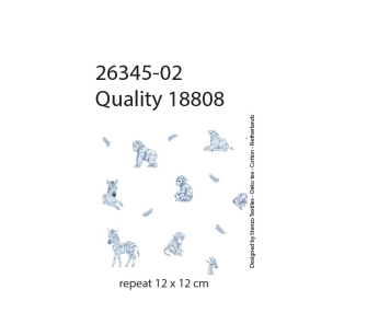 26345-02 ''Blue Baby Zoo'' print