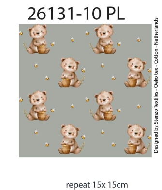 26131-10PL ''Honey Bear'' print