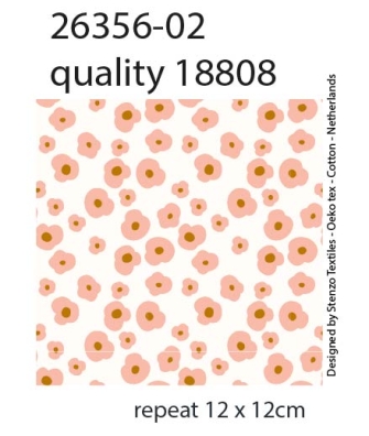 26356-02 ''Floral Outlines'' Rib Jersey Print