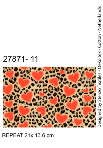 27871-11TR ''Funky Hearts'' print