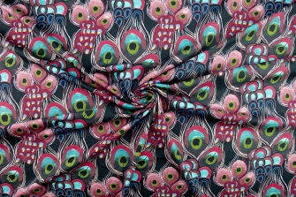 26913-11 ''Peacock leaves'' print