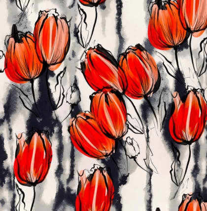 27918-11TR ''Solitulips'' print