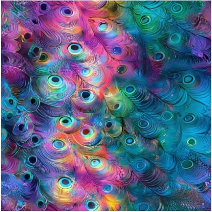 27807-99VE ''Pretty Peacock'' print