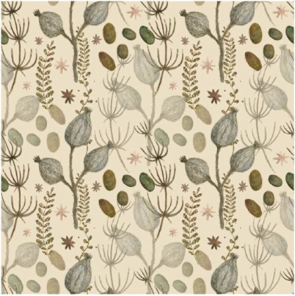 27413-22LI ''Sober Floral'' print