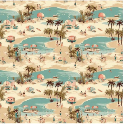 27216-22TR ''Beach Camping'' print