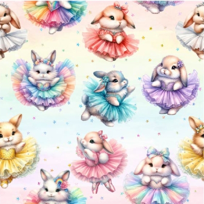 27105PL ''Ballerina Bunnies'' print