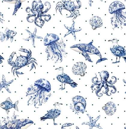 27906-09TR ''Patterned Sealife'' print