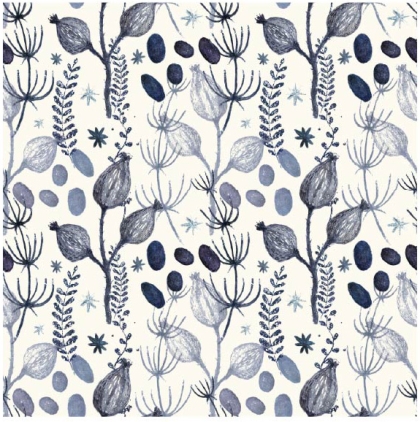 27413-09LI ''Sober Floral'' print