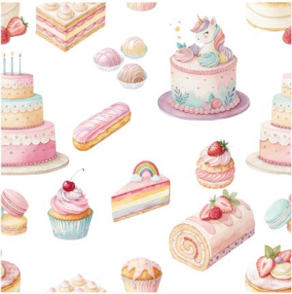 27218-02TR ''Cake Time'' print