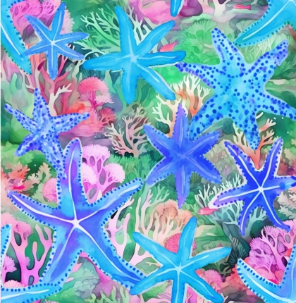 27754-09CV ''Funky Starfish'' print