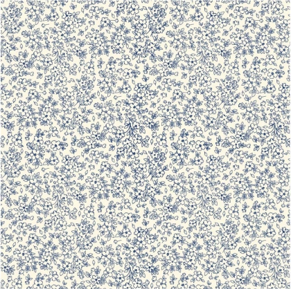 27140-02PL ''Delft Blue Flower Field'' print