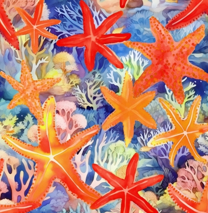 27754-11CV ''Funky Starfish'' print