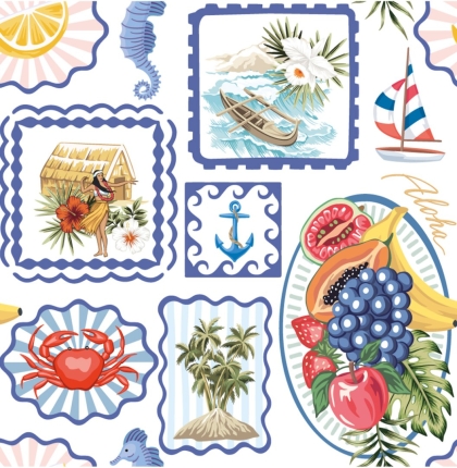 27758-02CV ''Aloha Summertime'' print