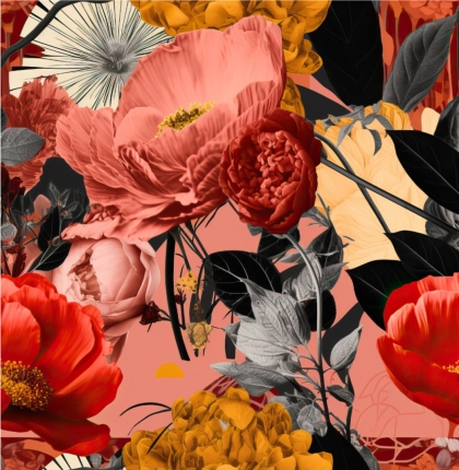 27926-12TR ''Bold Botanical'' print