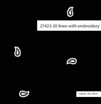 27423-20 ''Tiny Paisley'' Embroidery