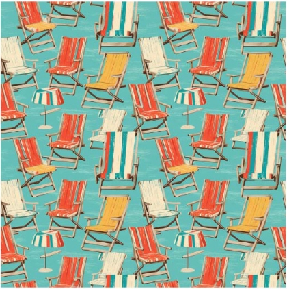 27215-09TR ''Beach Chairs'' print