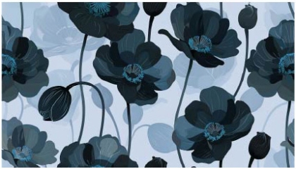 27852-09VW ''Dark Flower'' print