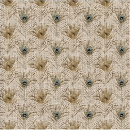 27850-22VW ''Linen Peacock'' print