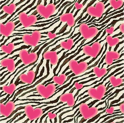 27872-12TR ''Flashy Hearts' 'print