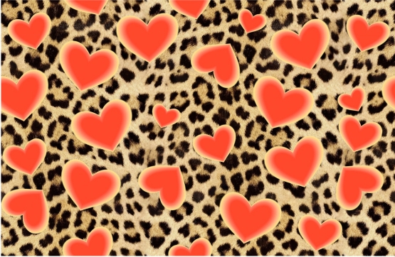 27871-11TR ''Funky Hearts'' print