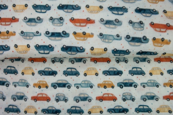 26126-02HD ''Voitures'' Mousseline print
