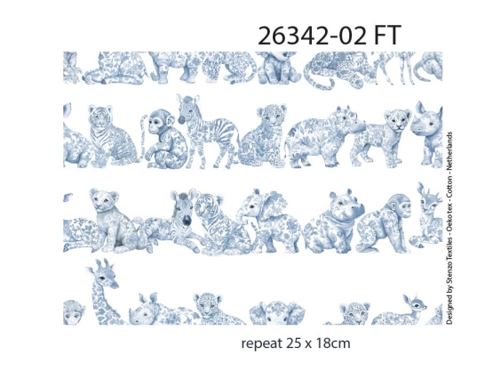 26342-02FT "Blue Safari'' print