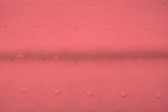 18860-12 "The Dots'' cotton knitwear - Mid Pink