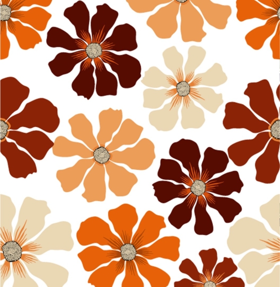 27475-02HD ''Retro Flower'' print