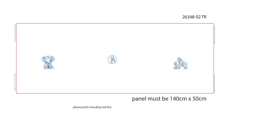 26348-02 "Blue Baby Zoo'' Baby panel