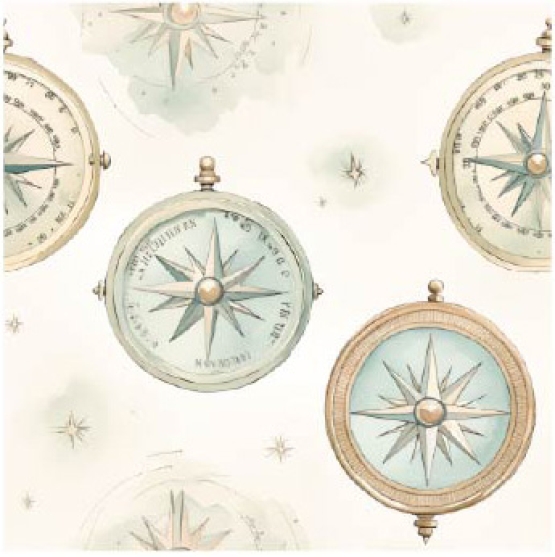 27222-02TR ''Compasses'' print