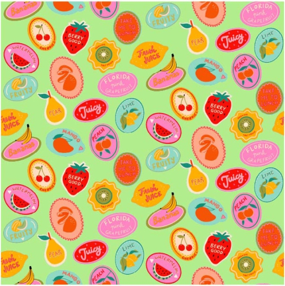 27207-10TR ''Juicy Stickers'' print