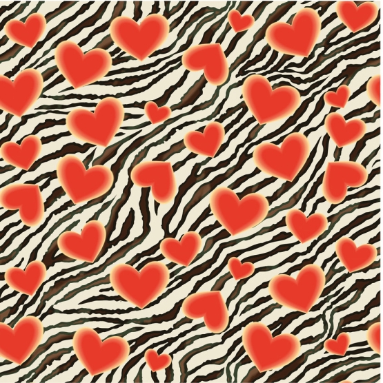 27872-11TR ''Flashy Hearts'' print